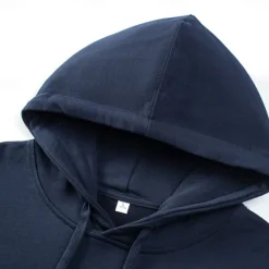 Sale OUKU Men's Hoodie Black White Navy Blue Hooded Plain Pocket Christmas Gifts Work Sports & Outdoor Active Cool Basic Fall Winter Clothing Apparel Hoodies Sweatshirts Long Sleeve