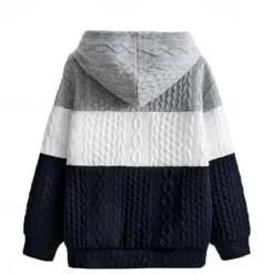 Best OUKU Men's Hoodie Black Wine Orange Light Grey Hooded Color Block Jacquard Patchwork Ribbed Textured Sports & Outdoor Daily Holiday Polyester Textured Streetwear Basic Casual Fall & Winter Clothing Apparel