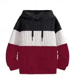 Best OUKU Men's Hoodie Black Wine Orange Light Grey Hooded Color Block Jacquard Patchwork Ribbed Textured Sports & Outdoor Daily Holiday Polyester Textured Streetwear Basic Casual Fall & Winter Clothing Apparel