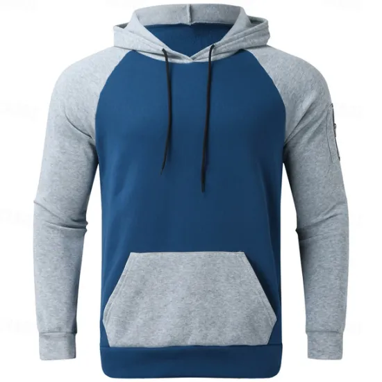 Sale OUKU Men's Hoodie Black Yellow Red Blue Orange Hooded Color Block Sports & Outdoor Daily Holiday Streetwear Cool Casual Spring & Fall Clothing Apparel Hoodies Sweatshirts