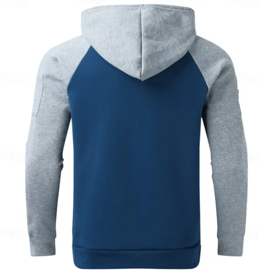 Sale OUKU Men's Hoodie Black Yellow Red Blue Orange Hooded Color Block Sports & Outdoor Daily Holiday Streetwear Cool Casual Spring & Fall Clothing Apparel Hoodies Sweatshirts