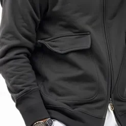 Clearance OUKU Men's Hoodie Full Zip Hoodie Tactical Hoodie Black Navy Blue Khaki Gray Hooded Plain Tactical Sports & Outdoor Daily Streetwear Cool Casual Winter Spring & Fall Clothing Apparel Hoodies Sweatshirts