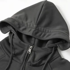 Hot OUKU Men's Hoodie Full Zip Hoodie Raglan Hoodie Tactical Hoodie Black Wine Army Green Red Navy Blue Hooded Plain Tactical Sports & Outdoor Daily Streetwear Cool Casual Winter Spring & Fall Clothing