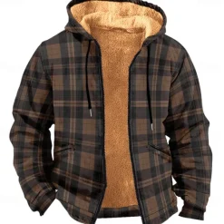 Online OUKU Men's Hoodie Hoodies Sweatshirt Fall / Winter Designer Brown