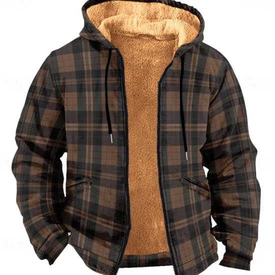 Online OUKU Men's Hoodie Hoodies Sweatshirt Fall / Winter Designer Brown