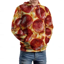 Discount OUKU Men's Hoodie Hoodies Sweatshirt Fashion Daily Long Sleeve Hooded Vacation Streetwear Printing Winter Spring & Fall Designer Red