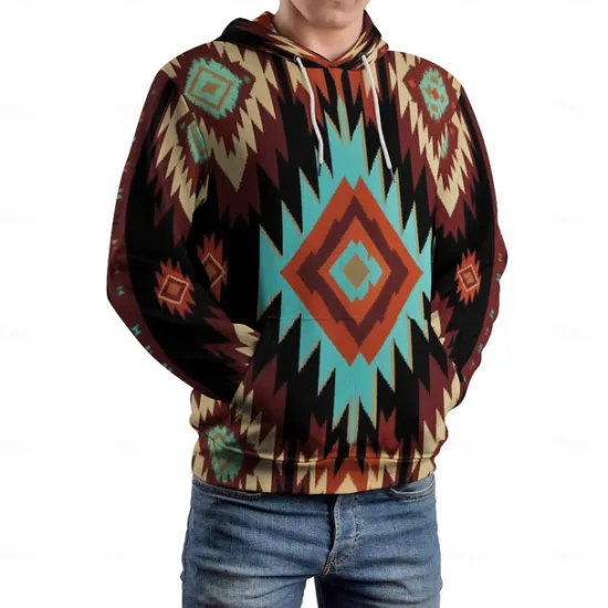 Hot OUKU Men's Hoodie Hoodies Sweatshirt Fashion Daily Long Sleeve Hooded Vacation Streetwear Printing Winter Spring & Fall Designer Light Brown