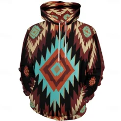 Hot OUKU Men's Hoodie Hoodies Sweatshirt Fashion Daily Long Sleeve Hooded Vacation Streetwear Printing Winter Spring & Fall Designer Light Brown