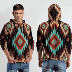 Hot OUKU Men's Hoodie Hoodies Sweatshirt Fashion Daily Long Sleeve Hooded Vacation Streetwear Printing Winter Spring & Fall Designer Light Brown