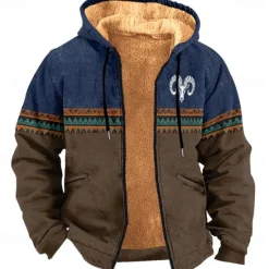 Online OUKU Men's Hoodie Hoodies Sweatshirt Fall / Winter Designer Brown