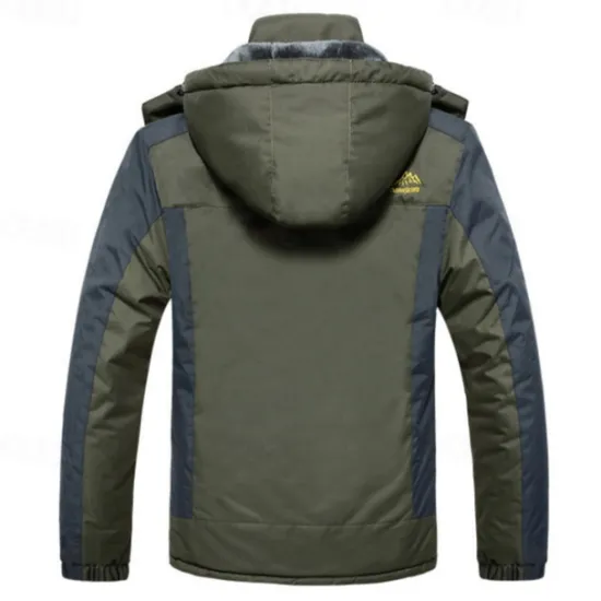 Clearance OUKU Men's Hoodie Jacket Ski Jacket Hiking Fleece Jacket Winter Outdoor Thermal Warm Fleece Lining Waterproof Windproof Outerwear Windbreaker Softshell Jacket Coat Skiing Ski Snowboard Fishing Black