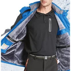 Clearance OUKU Men's Hoodie Jacket Ski Jacket Hiking Fleece Jacket Winter Outdoor Thermal Warm Fleece Lining Waterproof Windproof Outerwear Windbreaker Softshell Jacket Coat Skiing Ski Snowboard Fishing Black