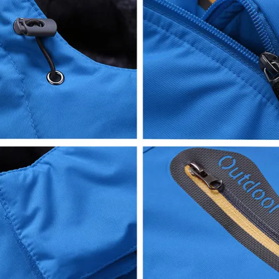 Clearance OUKU Men's Hoodie Jacket Ski Jacket Hiking Fleece Jacket Winter Outdoor Thermal Warm Fleece Lining Waterproof Windproof Outerwear Windbreaker Softshell Jacket Coat Skiing Ski Snowboard Fishing Black