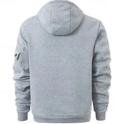 OUKU Men's Hoodie Quarter Zip Hoodie Black Navy Blue Khaki Dark Gray Gray Hooded Plain Pocket Sports & Outdoor Daily Holiday Streetwear Cool Casual Winter Spring & Fall Clothing Apparel Hoodies