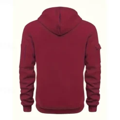 Best OUKU Men's Hoodie Quarter Zip Hoodie Black Wine Navy Blue Blue Brown Hooded Plain Pocket Sports & Outdoor Daily Holiday Polyester Streetwear Basic Casual Spring & Fall Clothing Apparel Hoodies