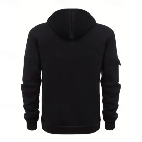 Best OUKU Men's Hoodie Quarter Zip Hoodie Black Wine Navy Blue Blue Brown Hooded Plain Pocket Sports & Outdoor Daily Holiday Polyester Streetwear Basic Casual Spring & Fall Clothing Apparel Hoodies