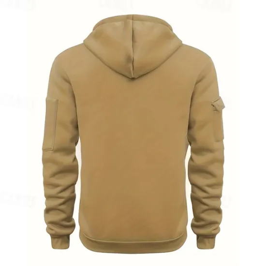 Best OUKU Men's Hoodie Quarter Zip Hoodie Black Wine Navy Blue Blue Brown Hooded Plain Pocket Sports & Outdoor Daily Holiday Polyester Streetwear Basic Casual Spring & Fall Clothing Apparel Hoodies