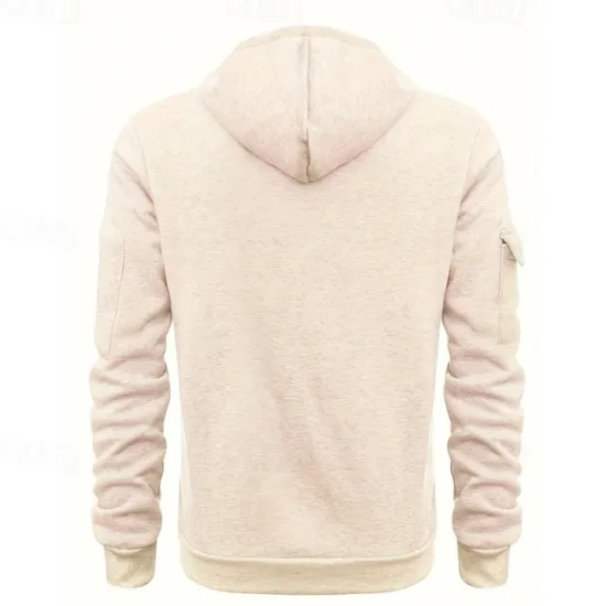 Best OUKU Men's Hoodie Quarter Zip Hoodie Black Wine Navy Blue Blue Brown Hooded Plain Pocket Sports & Outdoor Daily Holiday Polyester Streetwear Basic Casual Spring & Fall Clothing Apparel Hoodies