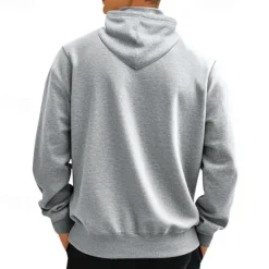 New OUKU Men's Hoodie Quarter Zip Hoodie Fleece Hoodie Apricot Black White Wine Red Hooded Half Zip Plain Pocket Sports & Outdoor Daily Holiday Polyester Streetwear Basic Casual Fall & Winter Clothing Apparel