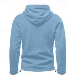 Clearance OUKU Men's Hoodie Sweatshirt Polar Fleece Black Army Green Khaki Dark Gray Light Blue Hooded Plain Drawstring Ribbed Front Pocket Sports & Outdoor Daily Holiday Polyester Streetwear Basic Casual Fall
