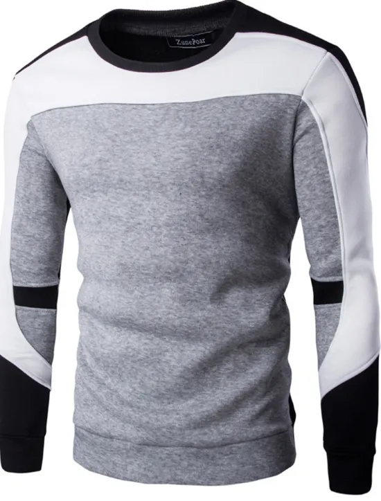 Hot OUKU Men's Hoodie Sweatshirt Pullover Hoodie Sweatshirt Black White Navy Blue Gray Crew Neck Hooded Color Block Graffiti Print Going out Streetwear Urban Cotton Streetwear Casual Hip Hop Spring Winter