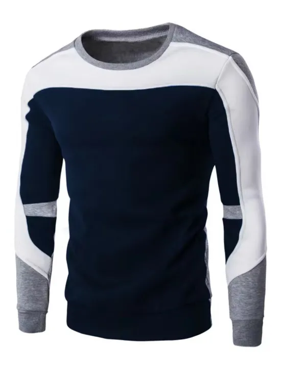 Hot OUKU Men's Hoodie Sweatshirt Pullover Hoodie Sweatshirt Black White Navy Blue Gray Crew Neck Hooded Color Block Graffiti Print Going out Streetwear Urban Cotton Streetwear Casual Hip Hop Spring Winter