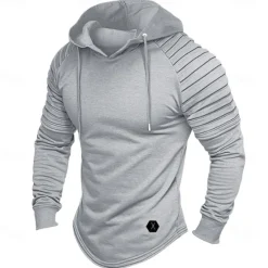 Sale OUKU Men's Hoodie Tactical Black White Wine Army Green Khaki Hooded Plain Sports & Outdoor Daily Holiday Polyester Streetwear Cool Casual Cross-Seasons Fall & Winter Clothing Apparel Hoodies Sweatshirts