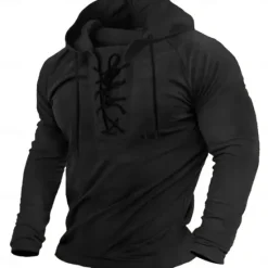 Clearance OUKU Men's Hoodie Tactical Hoodie Tactical Black Army Green Navy Blue Brown Hooded Plain Sports & Outdoor Daily Holiday Streetwear Cool Casual Spring & Fall Clothing Apparel Hoodies Sweatshirts Long