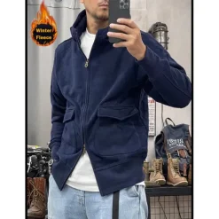 Outlet OUKU Men's Hoodie Tactical Hoodie Black Blue Khaki Dark Gray Hooded Plain Sports & Outdoor Sports Streetwear non-printing Designer Basic Casual Winter Clothing Apparel Hoodies Sweatshirts Long Sleeve