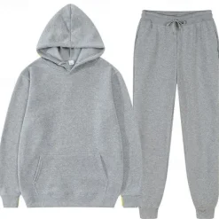 OUKU Men's Hoodie Tracksuit Sweatsuit Fleece Hoodie Black Pink Red Blue Purple Hooded Plain Pocket 2 Piece Sports & Outdoor Daily Holiday Polyester Streetwear Basic Casual Fall & Winter Clothing Apparel