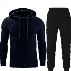 Best OUKU Men's Hoodie Tracksuit Sweatsuit Apricot Black White Army Green Red Hooded Plain 2 Piece Sports & Outdoor Daily Holiday Streetwear Basic Casual Spring & Fall Clothing Apparel Hoodies Sweatshirts
