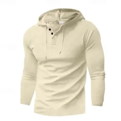 Discount OUKU Men's Hoodie Tracksuit Sweatsuit Black White Royal Blue Khaki Gray Hooded Plain 2 Piece Sports & Outdoor Daily Holiday Streetwear Basic Casual Spring & Fall Clothing Apparel Hoodies Sweatshirts
