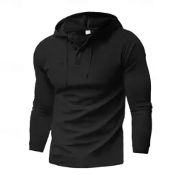 Discount OUKU Men's Hoodie Tracksuit Sweatsuit Black White Royal Blue Khaki Gray Hooded Plain 2 Piece Sports & Outdoor Daily Holiday Streetwear Basic Casual Spring & Fall Clothing Apparel Hoodies Sweatshirts