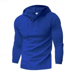Discount OUKU Men's Hoodie Tracksuit Sweatsuit Black White Royal Blue Khaki Gray Hooded Plain 2 Piece Sports & Outdoor Daily Holiday Streetwear Basic Casual Spring & Fall Clothing Apparel Hoodies Sweatshirts