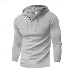 Discount OUKU Men's Hoodie Tracksuit Sweatsuit Black White Royal Blue Khaki Gray Hooded Plain 2 Piece Sports & Outdoor Daily Holiday Streetwear Basic Casual Spring & Fall Clothing Apparel Hoodies Sweatshirts