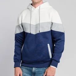 Best OUKU Men's Hoodie White Yellow Army Green Red Orange Hooded Color Block Patchwork Pocket Sports & Outdoor Daily Holiday Streetwear Basic Casual Spring & Fall Clothing Apparel Hoodies Sweatshirts
