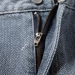 Sale OUKU Men's Jeans Denim Shorts Buttons Pocket Gradient Knee Length Outdoor Vacation Casual Vacation Vintage Blue Grey Micro-elastic