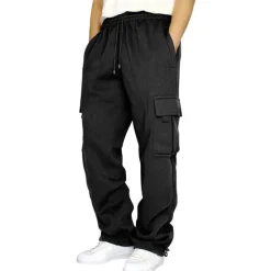OUKU Men's Joggers Cargo Pants Bottoms Street Athleisure Summer Breathable Soft Sweat wicking Fitness Gym Workout Running Loose Fit Sportswear Activewear Solid Colored Dark Grey Black White
