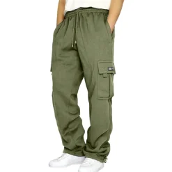 OUKU Men's Joggers Cargo Pants Bottoms Street Athleisure Summer Breathable Soft Sweat wicking Fitness Gym Workout Running Loose Fit Sportswear Activewear Solid Colored Dark Grey Black White