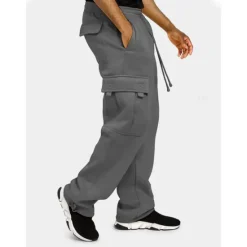 OUKU Men's Joggers Cargo Pants Bottoms Street Athleisure Summer Breathable Soft Sweat wicking Fitness Gym Workout Running Loose Fit Sportswear Activewear Solid Colored Dark Grey Black White