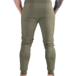 Best OUKU Men's Joggers Drawstring Zipper Pocket Pants / Trousers Athletic Athleisure Cotton Winter Fitness Gym Workout Running Breathable Moisture Wicking Soft Sport Stripes Activewear Black Army Green Dark