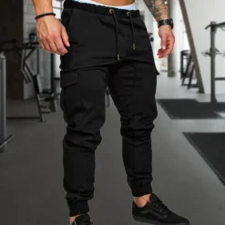 Clearance OUKU Men's Joggers Running Pants Athletic Pants GYM Pants Cargo Pants Pocket Drawstring Elastic Waistband Pants / Trousers Outdoor Sports & Outdoor Athletic Quick Dry Lightweight Soft Marathon Running