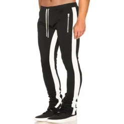 Clearance OUKU Men's Joggers Sweatpants Zipper Pocket Ankle Zippers Bottoms Athletic Athleisure Spring Breathable Moisture Wicking Soft Fitness Gym Workout Running Sportswear Activewear Color Block Red Navy Blue
