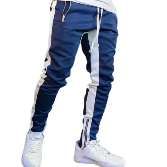 Clearance OUKU Men's Joggers Sweatpants Zipper Pocket Ankle Zippers Bottoms Athletic Athleisure Spring Breathable Moisture Wicking Soft Fitness Gym Workout Running Sportswear Activewear Color Block Red Navy Blue