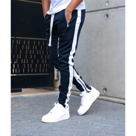 Clearance OUKU Men's Joggers Sweatpants Zipper Pocket Ankle Zippers Bottoms Athletic Athleisure Spring Breathable Moisture Wicking Soft Fitness Gym Workout Running Sportswear Activewear Color Block Red Navy Blue