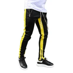 Clearance OUKU Men's Joggers Sweatpants Zipper Pocket Ankle Zippers Bottoms Athletic Athleisure Spring Breathable Moisture Wicking Soft Fitness Gym Workout Running Sportswear Activewear Color Block Red Navy Blue