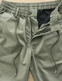 Discount OUKU Men's Joggers Trousers Chinos Casual Pants Pocket Elastic Waist Plain Comfort Breathable Outdoor Daily Going out Fashion Casual Black Army Green