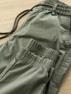 Discount OUKU Men's Joggers Trousers Chinos Casual Pants Pocket Elastic Waist Plain Comfort Breathable Outdoor Daily Going out Fashion Casual Black Army Green