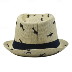 Online OUKU Men's Kentucky Derby Hat Sun Hat Party Hat White khaki Cotton Fashion Casual Street Daily Fish Sunscreen Breathable