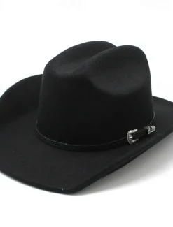 Discount OUKU Men's Kentucky Derby Hat Sun Hat Cowboy Hat Fedora Trilby Hat Black Camel Polyester Vintage Style Fashion 18th Century State of Texas Daily Theme Party Solid / Plain Color Sunscreen Cosplay